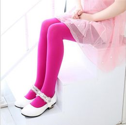 Hot sale 3-14year kids dance wear pantyhose,girl Candy Color Leggings socks Underpants kids sport tights