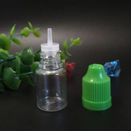 4000Pcs/Lot 5ml Juice Empty Bottles Plastic Needle Dropper PET Clear Bottles Child Proof Colourful Caps For E Liquids Oil