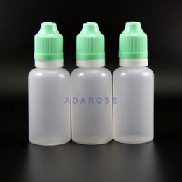 30 ML Double Proof Plastic Dropper Bottles 100PCS With tamper evident & Child Proof Safe Caps vapor squeezable bottle