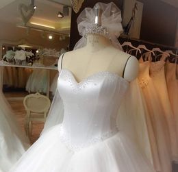 Corset Ball Gown Wedding Dresses For Tijesuni Sweetheart Beaded Tulle Bling Custom Made