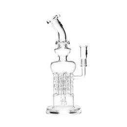 High quality oil rigs glass bongs Complex hitman design Swiss pillar can smoking water pipes leisure glass bong Matrix perc smoking hookah