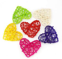 New Arrival 10CM Heart Sepak Takraw For Christmas Birthday Party & Home Wedding Party Decoration Rattan Ball 10 Colors G914