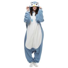 Nova Marca de Fábrica Vendas Quentes Adulto Coruja Pijamas Unisex Sleepwear Amantes Onesie Pijama Noite Coruja Cosplay Vestido Dos Desenhos Animados Animais Coruja Macacão