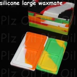 boxes Nonstick Containers 6 in 1 titanium nail silicone large wax mate pad fit glass pipes nectar