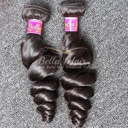 bella hair grade 9a malaysian hair bundles unprocessed human hair extensions wavy loose wave 2pcs lot natural color hair weft free shipping