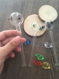 12cm Thick Colourful glass pipe clear glass oil burner glass tube glass pipe oil nail glass pipe water pipe