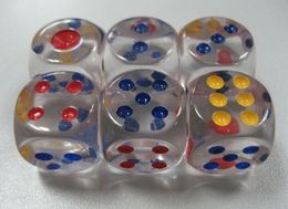 16mm Crystal Dice 6 Sided Clear Dices Transparent Bosons Kids Board Game Children Educational Toy Party Drink Game Good Price #N26