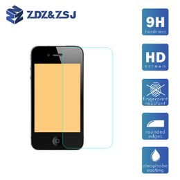 For iphone 4/4S Premium Tempered Glass Screen Protector for Apple iphone 4 4S Explosion Proof Phone Protective Film 50pcs/lot