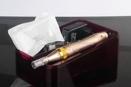 Professional Dr. Pen Auto Microneedle Derma Pen Derma Roller Pen 5 Speeds With 50pcs Needle Cartridges For Permanent Make Up CE Approval