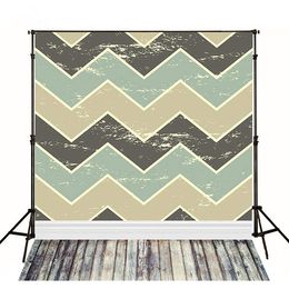 Colourful Chevron Wall Children Photo Studio Background Retro Vintage Wood Planks Flooring Vinyl Backdrops for Photography 5x7ft