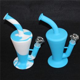 arrival rig silicone bong price glass water pipe with dry herb bowl silicone water pipe straight