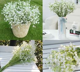 Alta Quanlity 100pcs / lot Gypsophila seda bebê Falso respiração artificial partido planta Casamento Casa flores de seda decoração Home baratos Venda