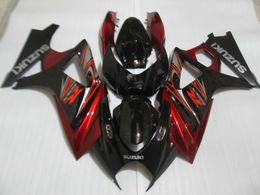 Motorcycle Fairing kit for Suzuki GSXR1000 07 08 wine red black fairings set GSXR1000 2007 2008 OT06