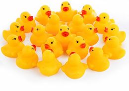 Baby Bath Water Toy toys Sounds Mini Yellow Rubber Ducks Kids Bathe Children Swiming Beach Gifts LLFA