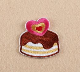 New Iron On Patches DIY Embroidered Patch sticker For Clothing clothes Fabric Sewing sweet candy cake flower bee design