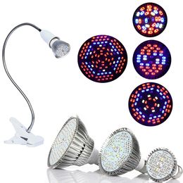 LED Grow Light with 360 Degrees Flexible E27 Lamp Holder Clip LED Plant Growth Light for Indoor or Desktop Plants and hydroponic tents