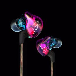 KZ ZST Colourful Dual Driver Earphone with Microphone Detachable Cable In Ear Audio Monitors Noise Isolating HiFi Music Sports Earbuds