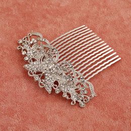 Fashion Bridal Wedding Tiaras Stunning Rhinestone Fine Comb Bridal Jewellery Accessories Crystal Hair Brush Free Shipping LY70