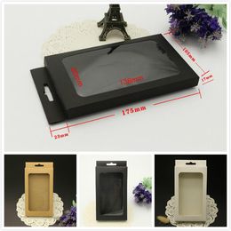 Universal Retro black white Paper Retail Package packing Box boxes for iPhone 7 5S 6 6S PLUS case Galaxy S7 S6 edge cover