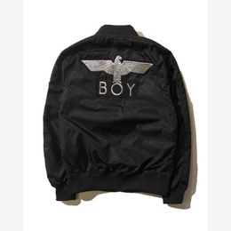 NEW Boy London Boy Embroidered Eagle Hawk Black Jacket Coats