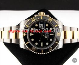 Luxury Wristwatch 2 TONE 18K YELLOW GOLD 116613 Black Ceramic Bezel Stainless steel Bracelet Mens Automatic Sport Watch Men039s4869245