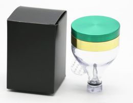 new type three layers green gold flat grinder 63MM grinder diameter zinc alloy funnel shaped