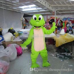2017 hot sale new adult plush green frog mascot costume animal costume cartoon costume EMS free shipping