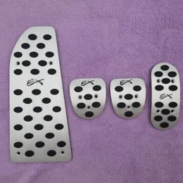 Aluminium Car Accessories For Mitsubishi LancerEX Lancer EX AT/MT Accelerator Brake Footrest Pedal Pad Auto Styling Sticker Cover