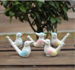 500pcs wholesale dropship new arrival water bird whistle clay bird ceramic Glazed bird whistle-peacock Birds Free Shipping