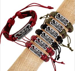 2017 new fashion Man woman Cowhide bracelet 100% cowhide bracelet PUERTO RICO leather Couple Bracelet 24pcs/lot