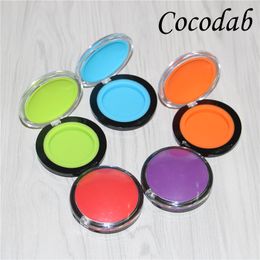 free clam shell container acrylic wax container food grade silicone container for wax oil or cosmetic nonstick jar storage dhl