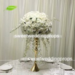 no flowers including )mental columns wedding for wedding decoration ,Tall gold iron Wedding lead road for decoration