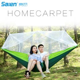 Hammock with Mosquito Net Lightweight Nylon Portable Camping Hammock,Parachute Single or Double Hammocks for Backpacking outdoor Hiking