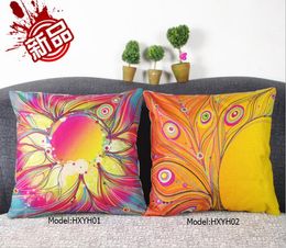 Kinds of Vintage Cushion Case Colorful activity printing pillowcases factory direct sport Composite linen pillowcases Cover 42x42cm