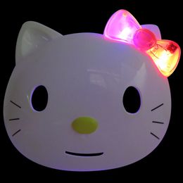 wholesale 1pcs hello kitty led kids toys lovely full face plastic cosplay mask halloween decoration toys s50 uk