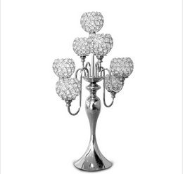 Metal reversible tall table Centre piece/glass candelabra Centre piece for wedding