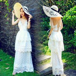 Da Donna in Pizzo Giogo Layer abito lungo