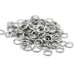in bulk 500PCS/lot,Quality Parts ,Strong Jewellery finding marking 316L Stainless Steel 5x0.8mm mm Jump Ring Open Ring silver