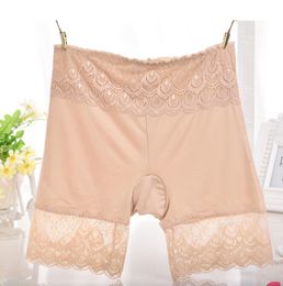 Fmale Mid-waist Modal Fibre Lace patchwork Three-Point Leggings Anti Emptied Underpants 5pcs/lot JH2002