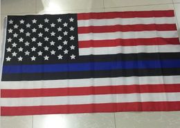 USA Thin Blue Flag 3ft x 5ft Polyester Banner Flying 150* 90cm Custom flag