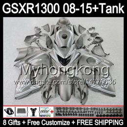 8gifts For SUZUKI Hayabusa GSXR1300 2008 2009 2010 2011 matte grey 14MY3 GSXR-1300 GSX R1300 GSXR 1300 2012 2013 2014 2015 TOP grey Fairing