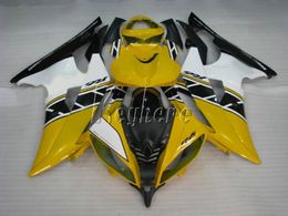 Bodywork ABS plastic fairings for Yamaha YZF R6 08 09 10 11-15 yellow white black injection Mould fairing kit YZFR6 2008-2015 YT30