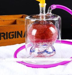 Colour glass ball Hookah, Send the pot accessories, glass bongs, glass water pipe, smoking, Colour style random delivery