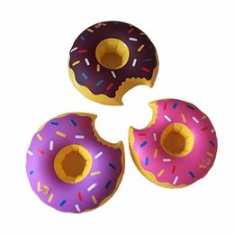 fast inflatable donuts coke phone cup holder water inflatable toys decorations 18cm drink botlle holder free