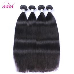 Vergin Brasilian Capelli Tessuto Bundles Peruviano Malese Capelli Vergini indiani Dritto A buon mercato Brasilian Remy Remy Capelli umani Estensioni 3/4 / 5pcs lotto