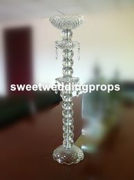 Tall wedding centerpiece stands / wedding flower pillar for crystal decoration