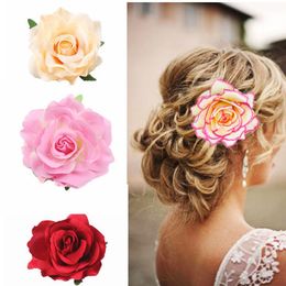 spring new listing wedding hairstyle bridal rose flower hairpin brooch party bridesmaid hair clip hair band accessories