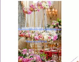 Wedding event decorative walkway crystal pillars