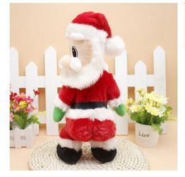 Toy Christmas Santa Claus Singing Electric Toys Twisted Hip Twerking for Kids XMAS Decorations Christmas Gifts Wiggle Hip Free Shipping