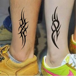 Noir Bleu Dominateur Grand Faux Autocollant De Tatouage Femmes Bras Cheville Art Du Corps Flash Tatouage 50pcs Lot Livraison Gratuite